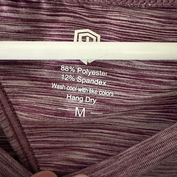 Born Primitive Heather purple long sleeve top with open back design sz M - Picture 2 of 3